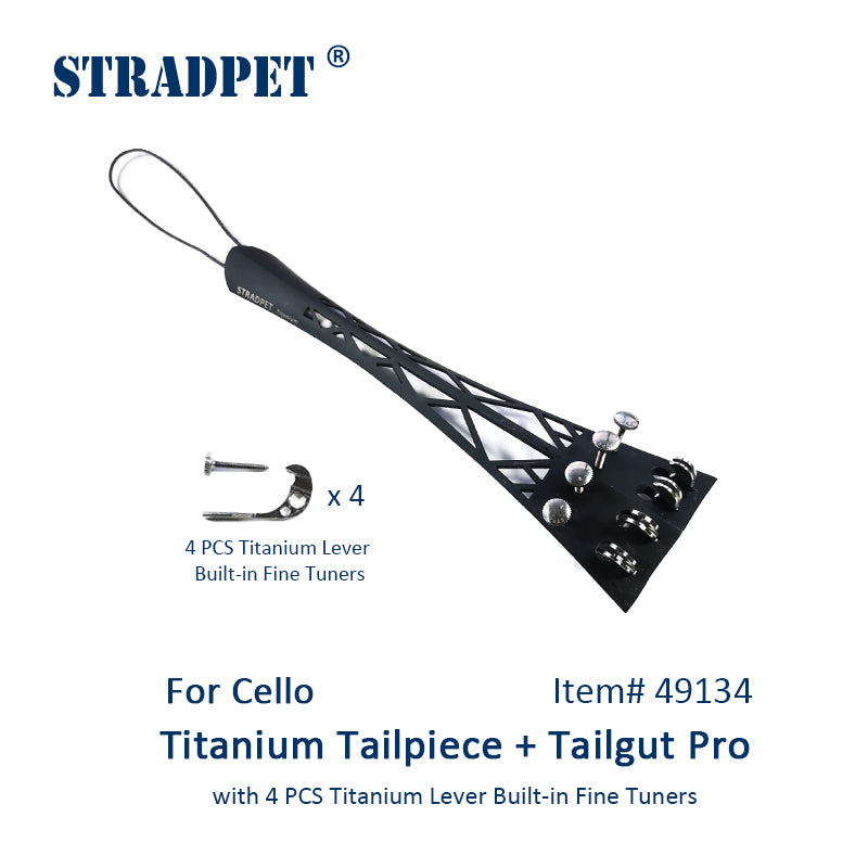 Estandarte de Titânio Stradpet para Violoncelo com Microafinadores