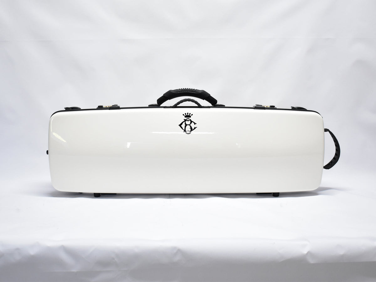 Case de Violino em Fibra de Carbono Bogaro & Clemente Nicole Branco Creme Brilhante (peça única)