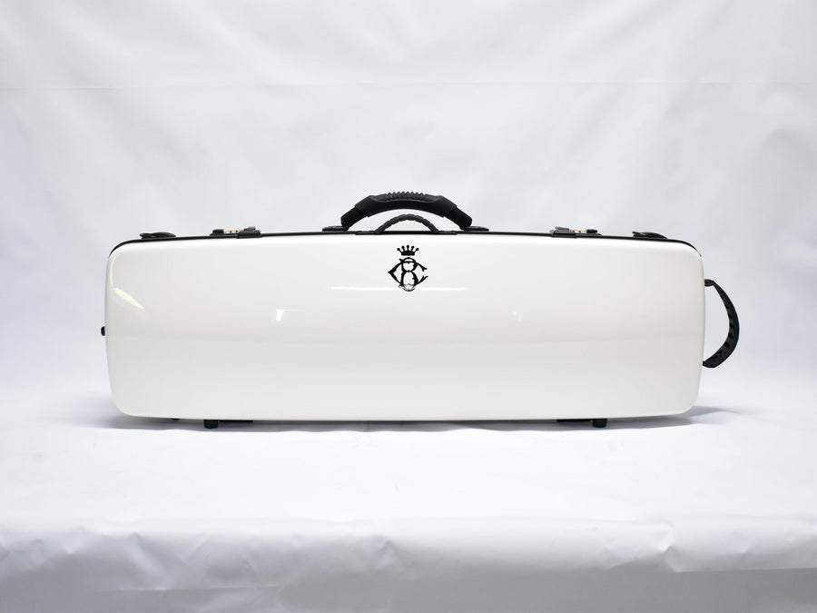 Case de Violino em Fibra de Carbono Bogaro & Clemente Nicole Branco Creme Brilhante (peça única)