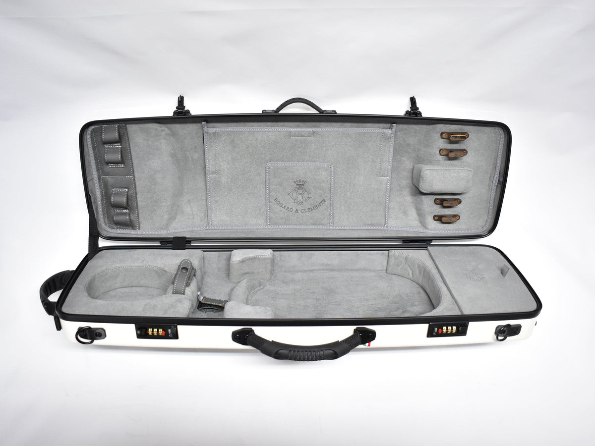Case de Violino em Fibra de Carbono Bogaro & Clemente Nicole Branco Creme Brilhante (peça única)